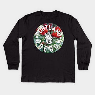 portland, oregon Kids Long Sleeve T-Shirt